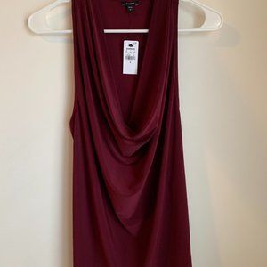 Express Burgundy Cowl Neck Sleeveless Top--NWT